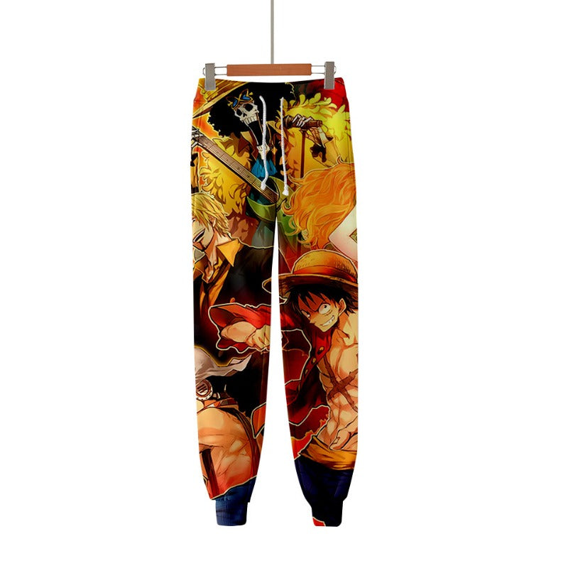 Casual Trendy Zoro Digital Print Loose Pants