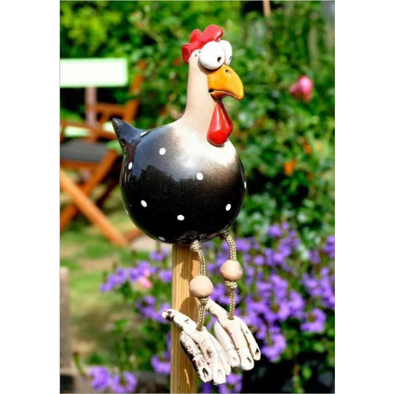 Long Legged Chicken Fence Ornament