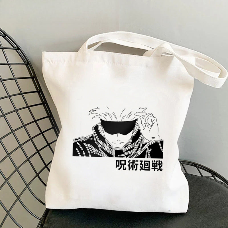 Casual Anime Printed Canvas Shoulder Bag