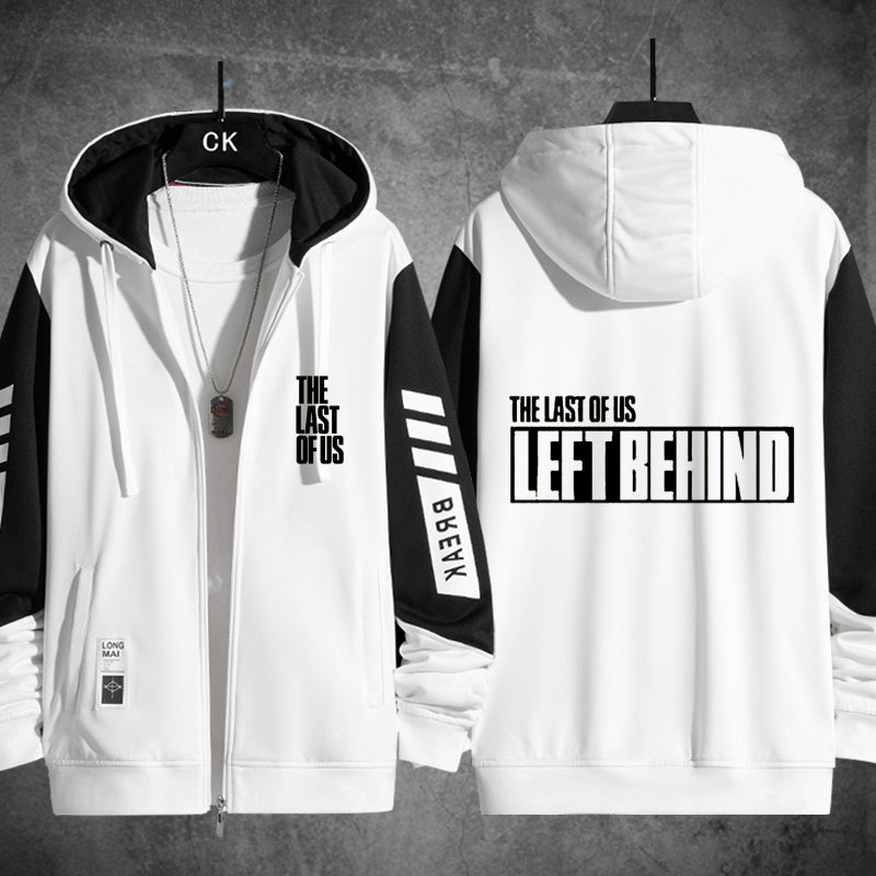 Unisex Game Letter Printed Zipper Hoodie