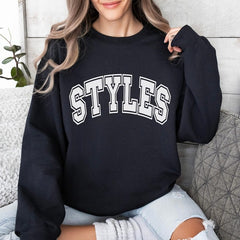 Casual Styles Letter Print Crew Neck Sweatshirt