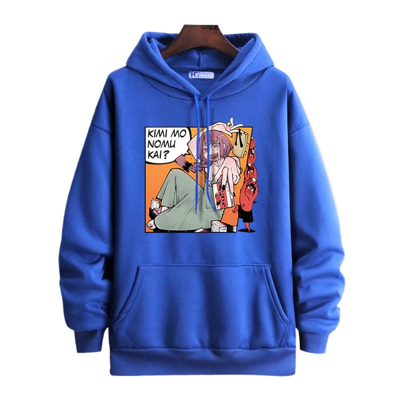 Casual Anime Graphic Print Cos Hoodie