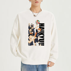 Trendy Casual Anime Crew Neck Pullover Top