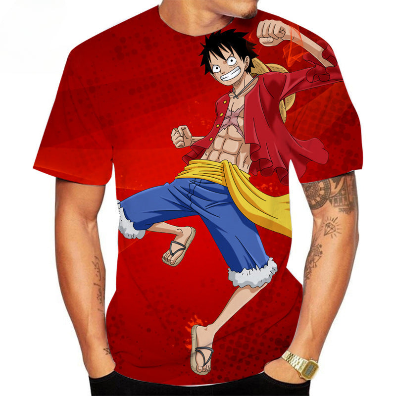 Unisex Anime 3d Printed Short Sleeve T-shirt