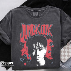 Vintage Jungkook Graffiti Cotton T-Shirt
