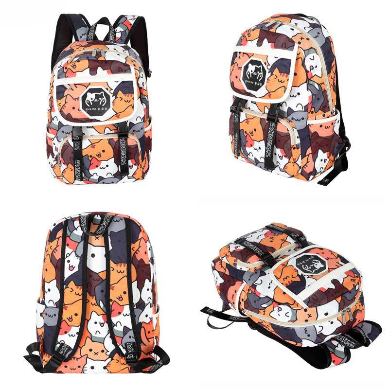 Cute Anime Pattern Printed Backpack