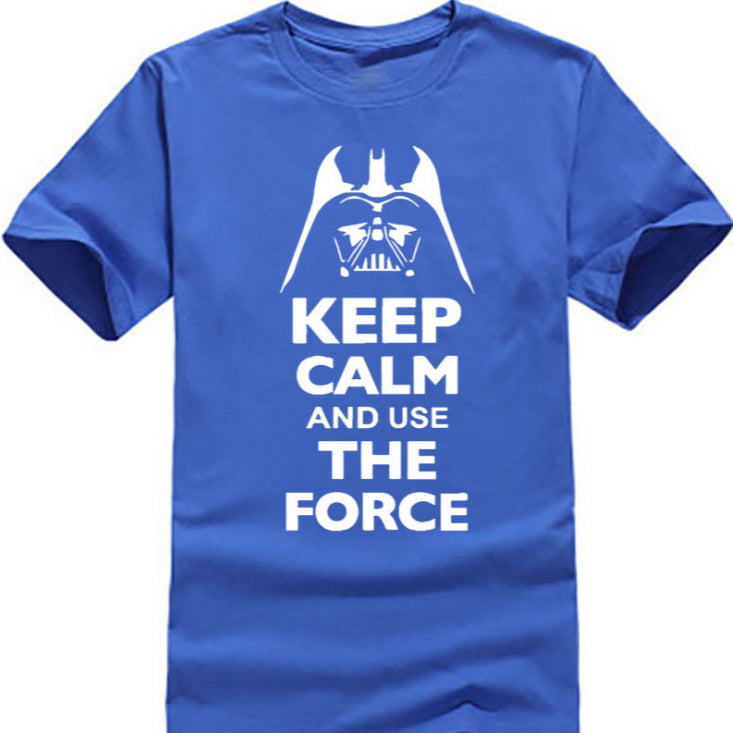 Creative Use The Force Letter Print Crew Neck T-shirt