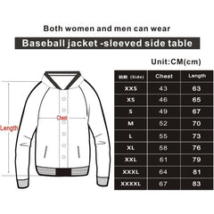 Unisex Casual Anime Printed Baseball Jacket