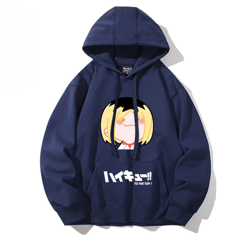 Cute Anime Pattern Printed Pullover Hoodie