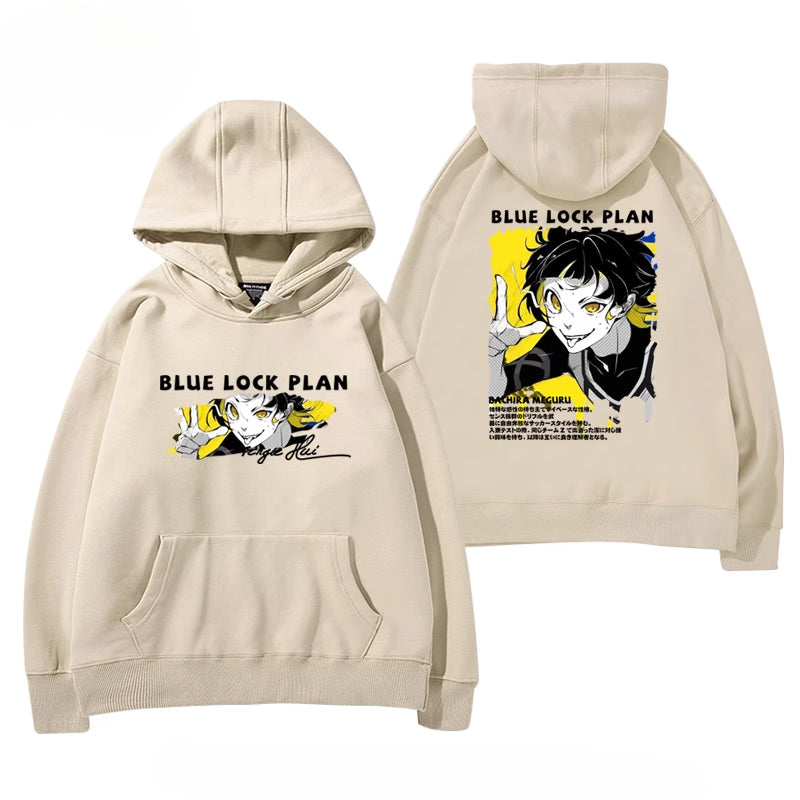 Casual Anime Graphic Print Pullover Hoodie