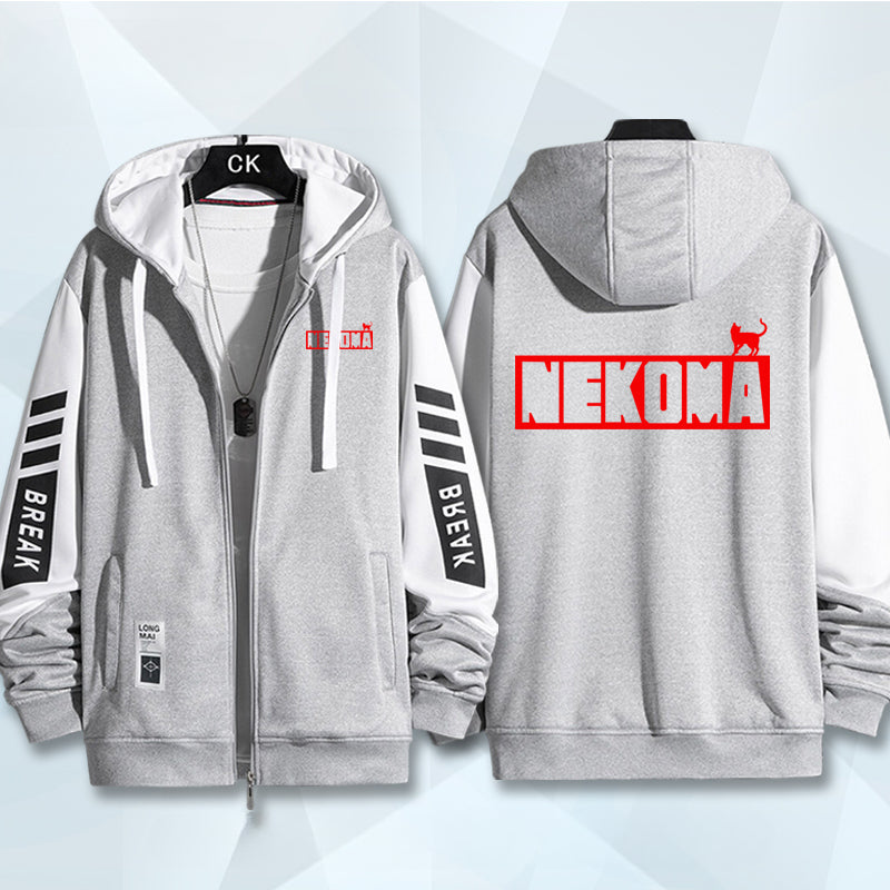 Women's Nekoma Anime Zipper Hooded Coat