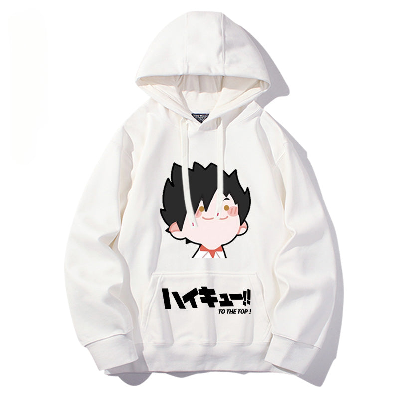 Cute Anime Pattern Printed Pullover Hoodie