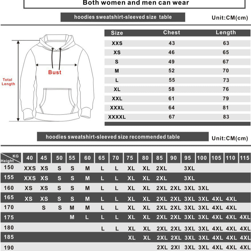 Men's Anime Print Loose Hooded Sweatshirt