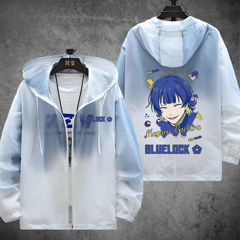 Unisex Anime Print Zipper Sunscreen Thin Jacket