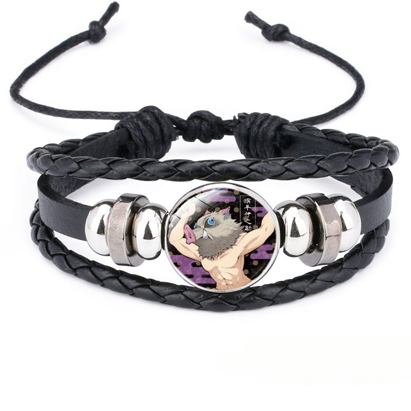 Anime Cowhide Adjustable Bracelet