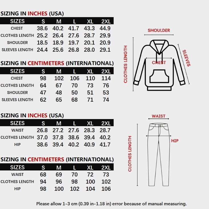 Trendy Men's Color-blocked Casual Sportswear Hoodie and Pants