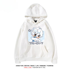 Cute Anime Printed Drawstring Hoodie