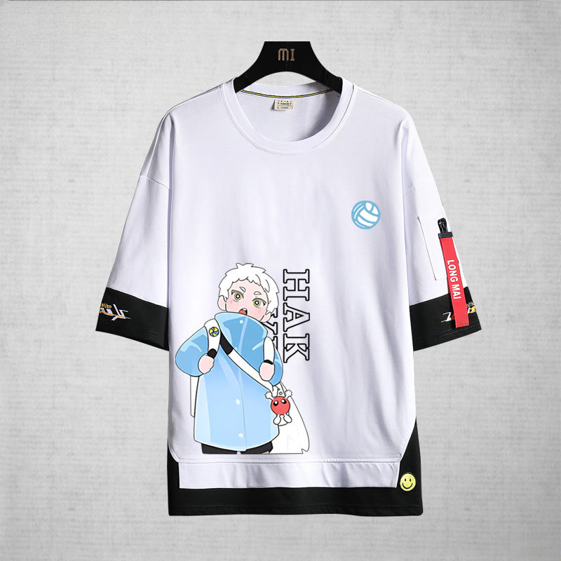 Unisex Anime Hinata Print Loose T-Shirt