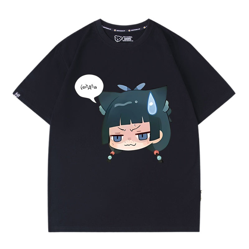 Casual Anime Pattern Cotton Short Sleeve T-Shirt