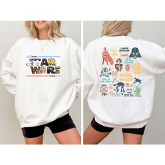 Retro SW Characters Print Sweatshirt