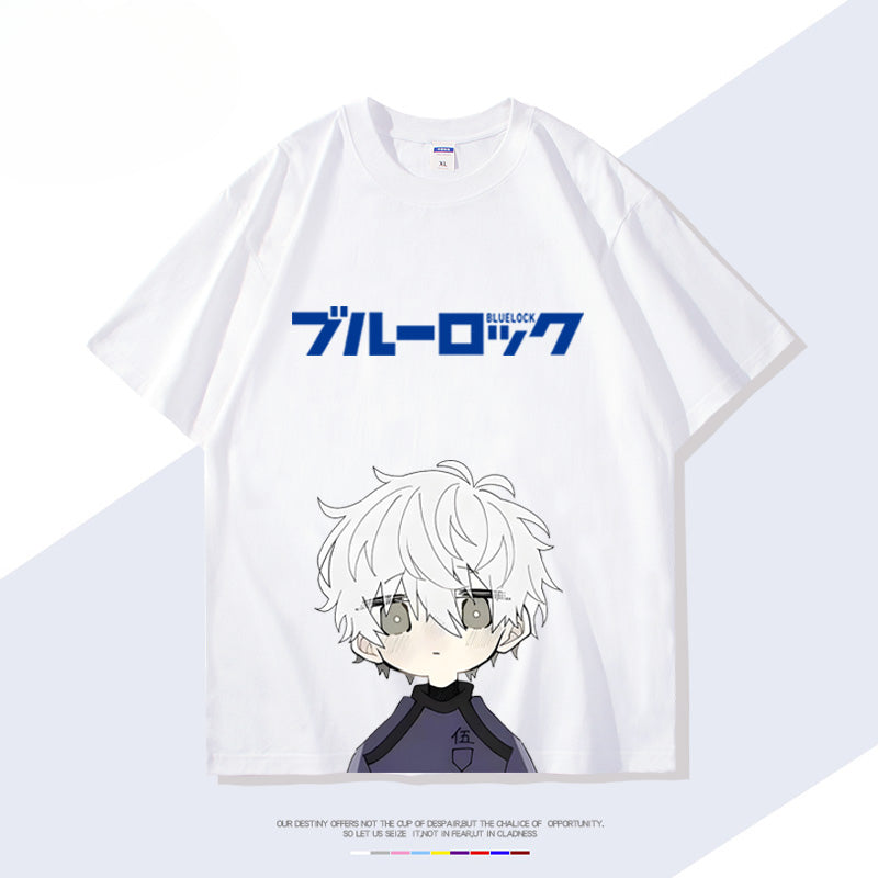 Anime Figure Print Short-sleeved T-shirt