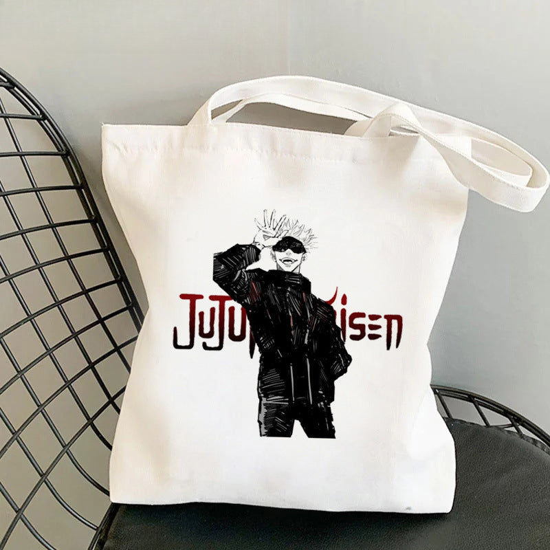 Casual Anime Printed Canvas Shoulder Bag