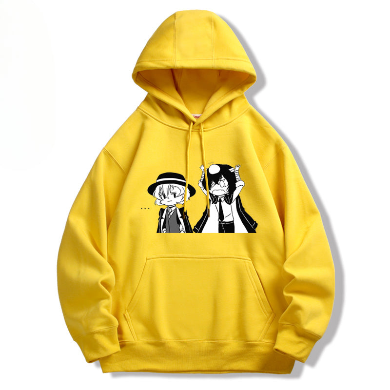 Unisex Dazai Anime Printed Pullover Hoodie