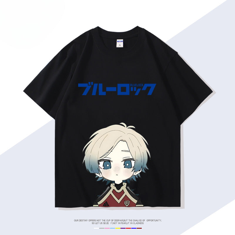 Anime Figure Print Short-sleeved T-shirt