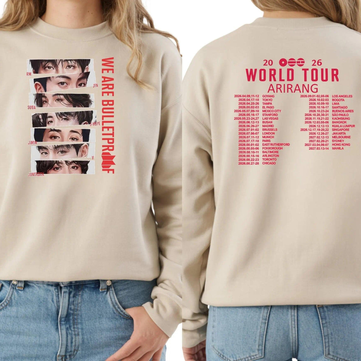 BANGTAN Arirang World Tour Printed Sweatshirt