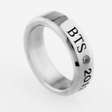 KPOP Name Logo Ring Jewelry