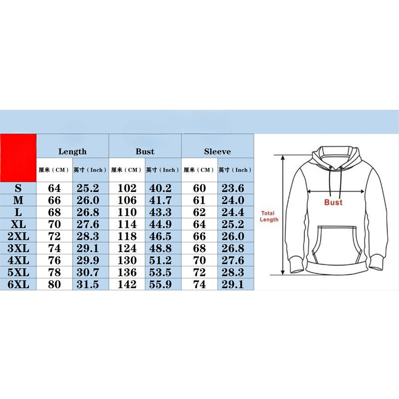 Retro Men's Digital Print Loose Hooded Jacket