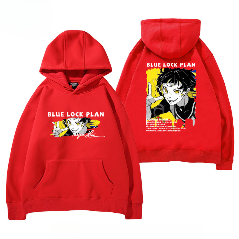 Casual Anime Graphic Print Pullover Hoodie