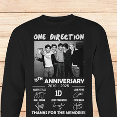 Unisex Black 1D 15th Anniversary Sweatshirt
