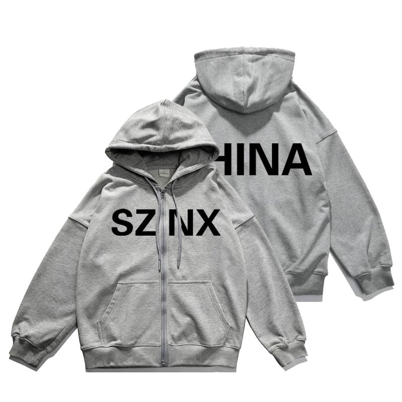 NingNing Same Style CHINA Gray Hoodie