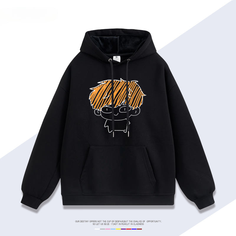 Unisex Trendy Anime Loose Cotton Hoodie