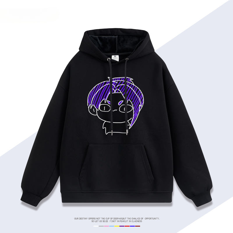 Unisex Trendy Anime Loose Cotton Hoodie