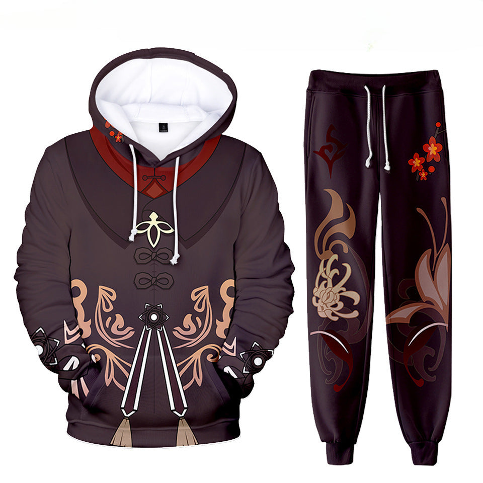 Casual Trendy Game 3D Print Hoodie Trousers Co-ords