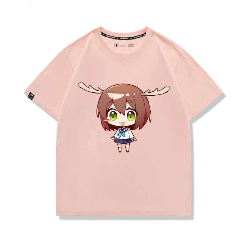 Unisex Anime Graphic Short-sleeved T-shirt