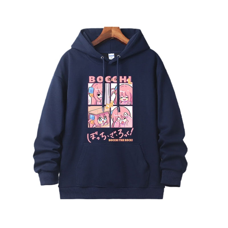Bocchi Anime Graphic Pullover Hoodie