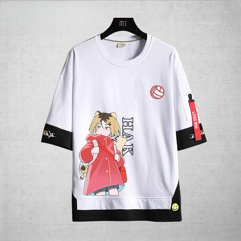 Unisex Anime Hinata Print Loose T-Shirt