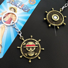 Luffy Logo Rotatable Alloy Keychain Pendant