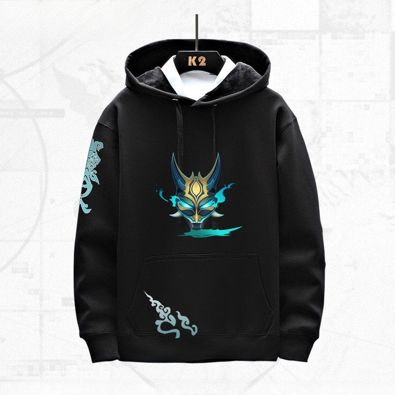 Unisex Xiao Game Print Casual Hoodie