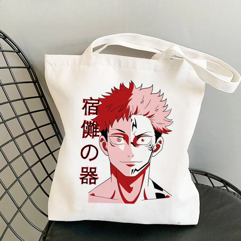 Casual Anime Printed Canvas Shoulder Bag