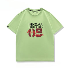 Unisex Nekoma High Short-sleeved Cotton T-shirt