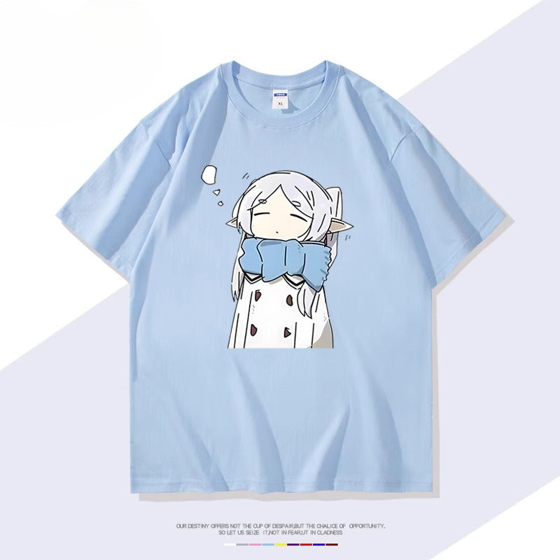 Cute Women's Anime Cotton Short-sleeved T-shirt