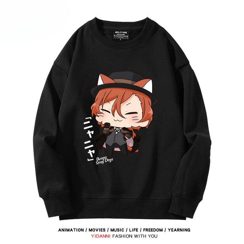 Cute Anime Printed Crew Neck Sweatshirt