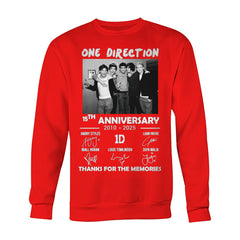 Unisex Black 1D 15th Anniversary Sweatshirt