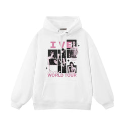 IVE WORLD TOUR White Hoodie Top