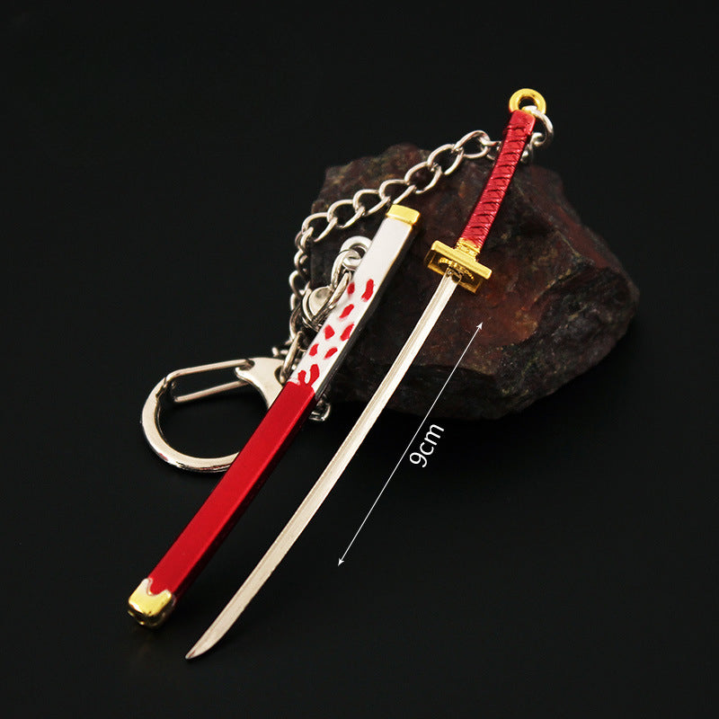 Cool Samurai Sword Cosplay Keychain Pendant