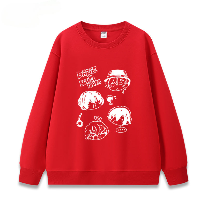 Unisex Anime Crew Neck Loose Sweatshirt